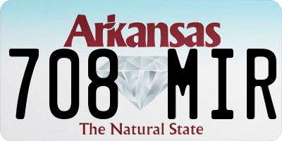 AR license plate 708MIR