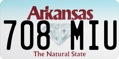 AR license plate 708MIU