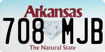 AR license plate 708MJB