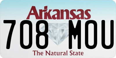 AR license plate 708MOU