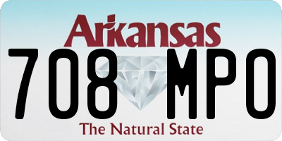 AR license plate 708MPO