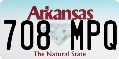 AR license plate 708MPQ