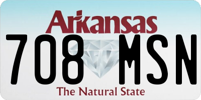 AR license plate 708MSN