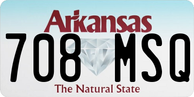AR license plate 708MSQ