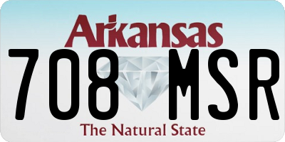AR license plate 708MSR