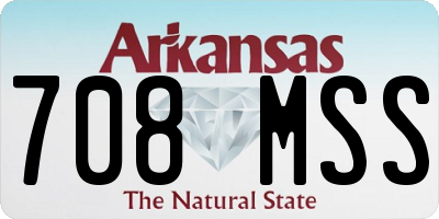 AR license plate 708MSS