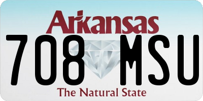 AR license plate 708MSU