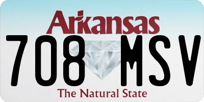 AR license plate 708MSV