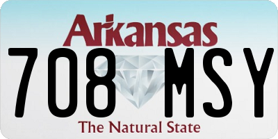 AR license plate 708MSY