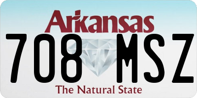 AR license plate 708MSZ