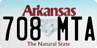 AR license plate 708MTA