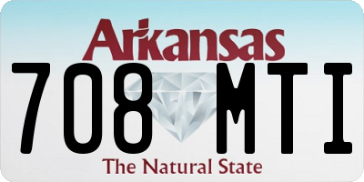 AR license plate 708MTI