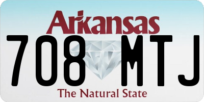AR license plate 708MTJ