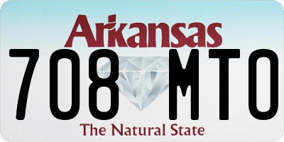 AR license plate 708MTO