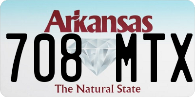 AR license plate 708MTX