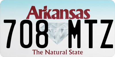 AR license plate 708MTZ