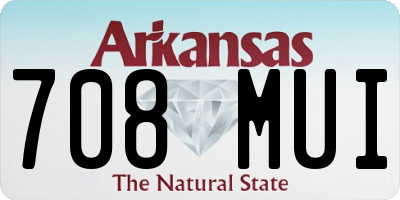 AR license plate 708MUI