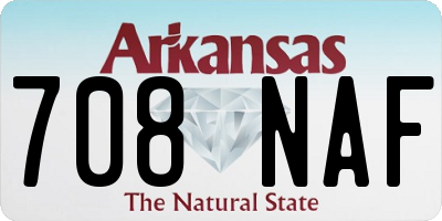 AR license plate 708NAF