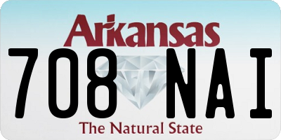 AR license plate 708NAI