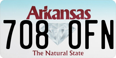 AR license plate 708OFN