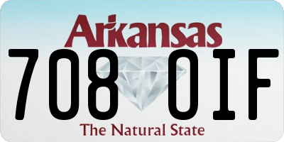 AR license plate 708OIF