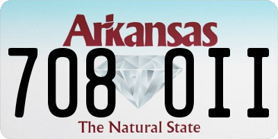 AR license plate 708OII