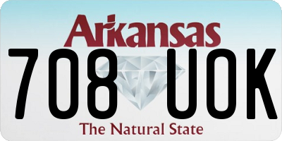 AR license plate 708UOK