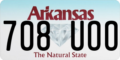AR license plate 708UOO