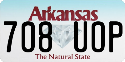 AR license plate 708UOP