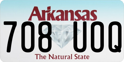 AR license plate 708UOQ