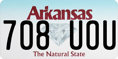 AR license plate 708UOU