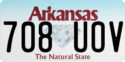 AR license plate 708UOV