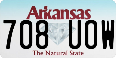 AR license plate 708UOW
