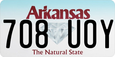 AR license plate 708UOY