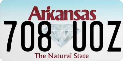 AR license plate 708UOZ