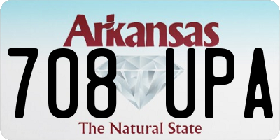 AR license plate 708UPA