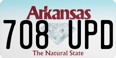 AR license plate 708UPD