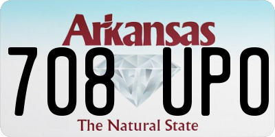 AR license plate 708UPO