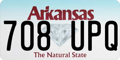 AR license plate 708UPQ