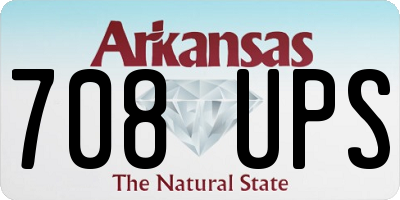 AR license plate 708UPS