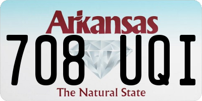 AR license plate 708UQI