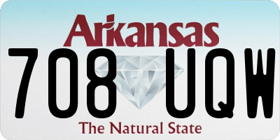 AR license plate 708UQW