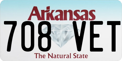 AR license plate 708VET