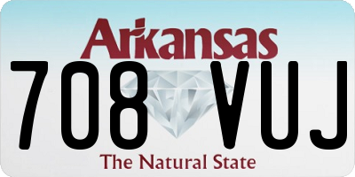 AR license plate 708VUJ