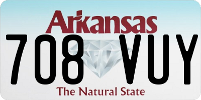AR license plate 708VUY