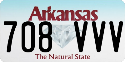 AR license plate 708VVV