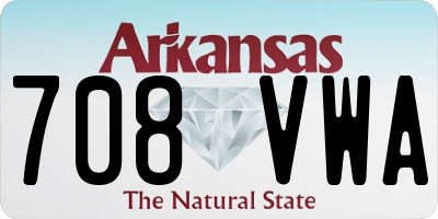 AR license plate 708VWA