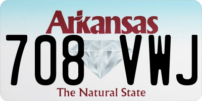 AR license plate 708VWJ