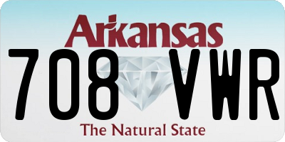 AR license plate 708VWR