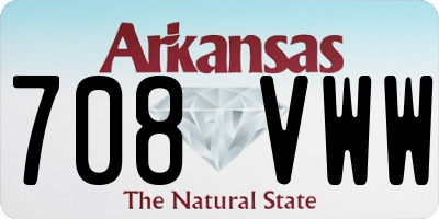 AR license plate 708VWW